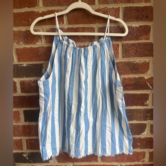 Maeve Anthropologie Chambray Printed Halter Top Size XL - Picture 12 of 12